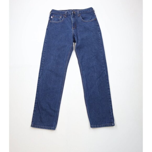 Vintage 90s Streetwear Mens 32x32 Faded Tapered Leg Denim Jeans Blue Cotton USA